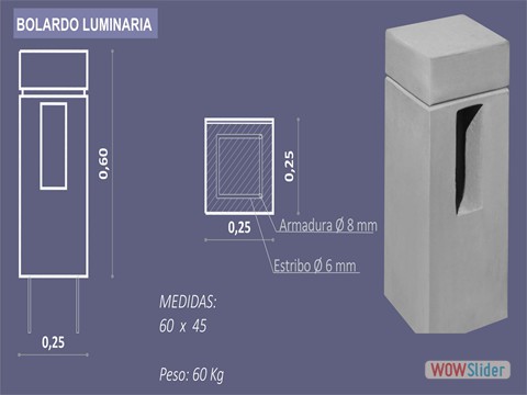 BOLARDO LUMINARIA